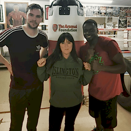 Jackie Hagland with Nicholas Hoult and Daniel Kaluuya (British Actors)