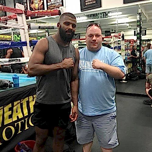 Reggie Hagland with Badou Jack (former WBC and WBA title holder) in Las Vegas