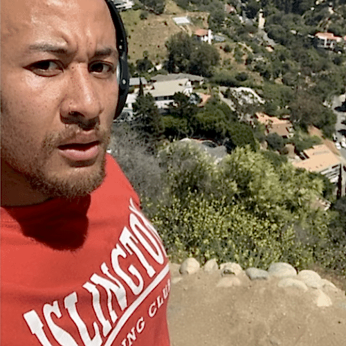 Kenny hiking at Runyon Canyon Park, Los Angeles
