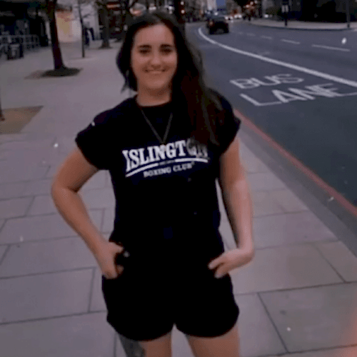 Helen Gibson in our IBC t-shirt