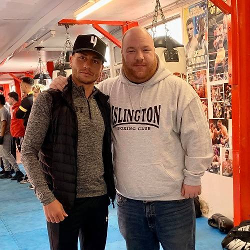 Reggie Hagland with Lucien Reid (Professional Boxer having challenged for the British & Commonwealth Title)