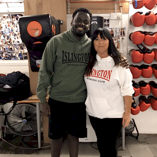Jackie Hagland with Daniel Kaluuya (Oscar Winner)